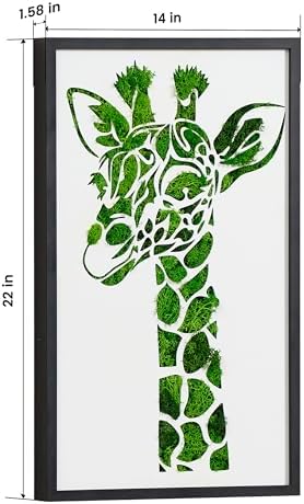 ETICIAN Metal Art Giraffe Wall Pediment Decor