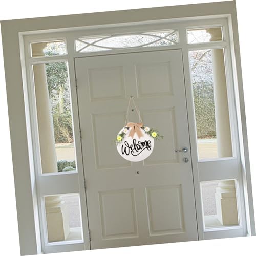 PRETYZOOM Sunflower Wall Hanging Ornament for Front Door Welcome Sign