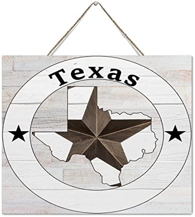 Texas Lone Star Wall Map Wood Sign 10x12 Inch 1