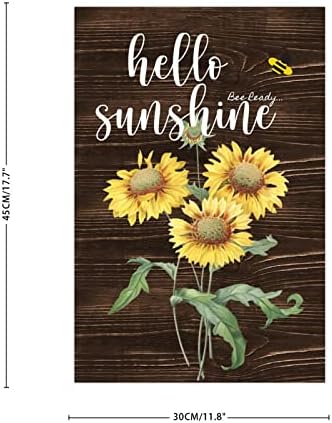 Hello Sunshine Sunflower Wall Art Sign for Dad