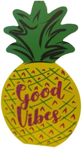 Pineapple Shaped Glitter Good Vibes Wall Hanging Art