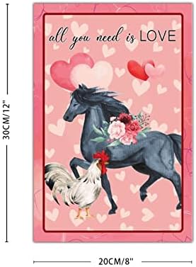 Custom Love Heart Wooden Plaque Farmhouse Wall Decor 8x12in