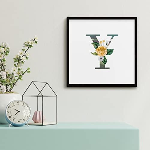 Flowers Camouflage Initial Y Farmhouse Wood Sign 12x12