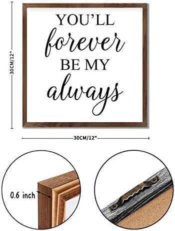 Forever Be My Always Framed Wood Sign Home Decor