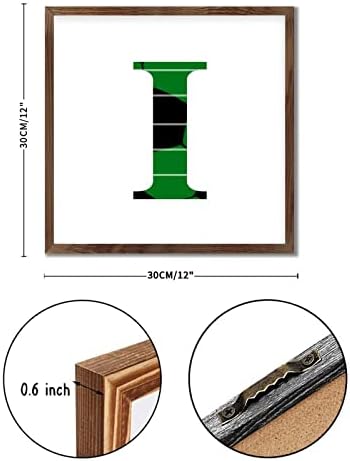 Sport Theme Green Black Soccer Alphabet Wall Sign