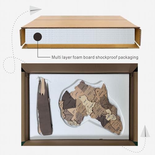 3D Wooden World Map Wall Art Decor Green XL
