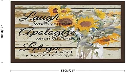 Laugh When You Can Apologize When You Should Wood Wall Art Sign 12x22