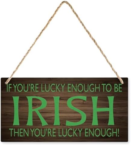 Penzedu Irish Luck Wooden Wall Sign 12x6
