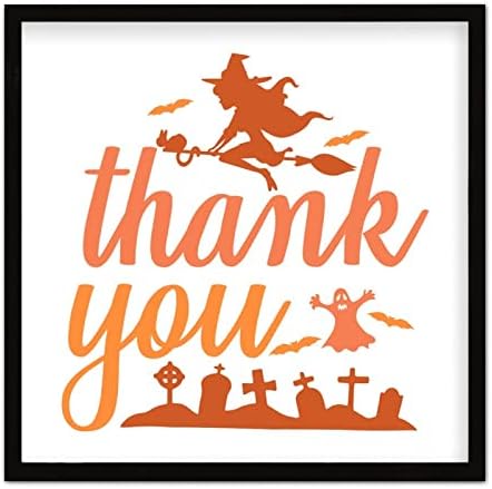 Thank You Sign Wood Framed 7x7 Funny Tombstone Wall Art