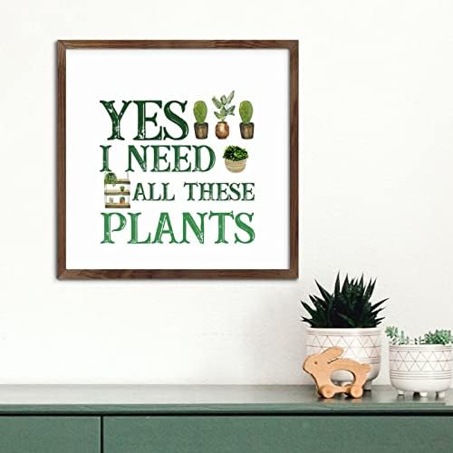 Inspirational Plant Lover Wall Art Sign 12x12in