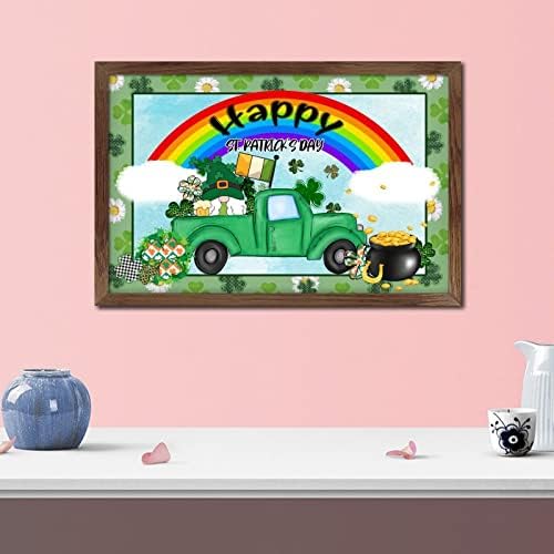 Personalized Wooden Wall Sign St Patricks Day Green Shamrock Decor