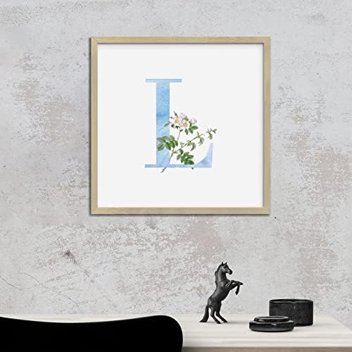Funny Wood Framed Wall Decor Sign with L Initial