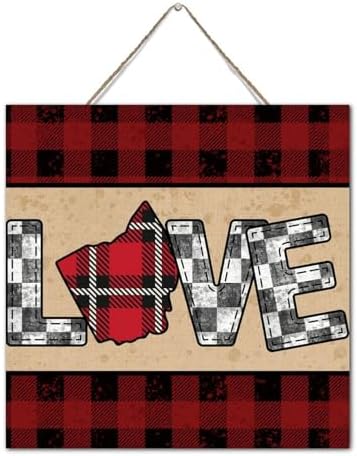 Love OHIO Funny Wall Decor Wooden Sign 12x12 Inch