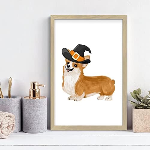 Watercolor Halloween Dog Wooden Wall Plaque