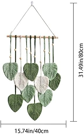 Macrame Leaf Wall Hanging Boho Wall Decor for Home