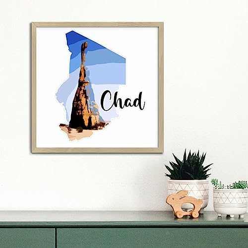 Chad Wood Framed Printed Sign Wall Art Decor