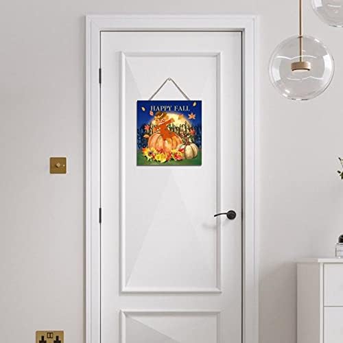 Wodevor Fall Thanksgiving Wood Sign 12x12in
