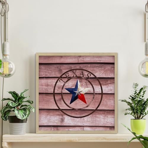Texas Lone Star Home Map Wooden Wall Decor Sign