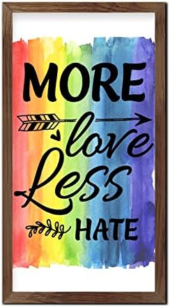 LGBTQ Pride Framed Wooden Sign Wall Art 22x12 In