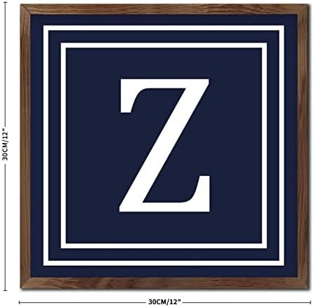 Hanging Framed Wall Art Sign Initial Letter Z Monogram Decor