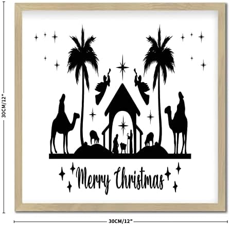 Funny Christmas Wall Decor Sign 12x12in Wood Frame