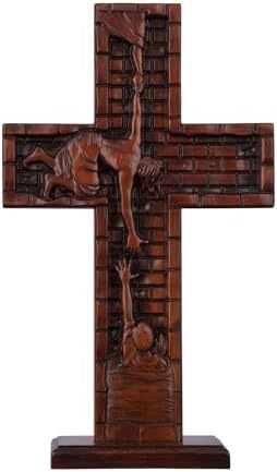 Texphw Wood Cross - 10in Christian Wall Decor
