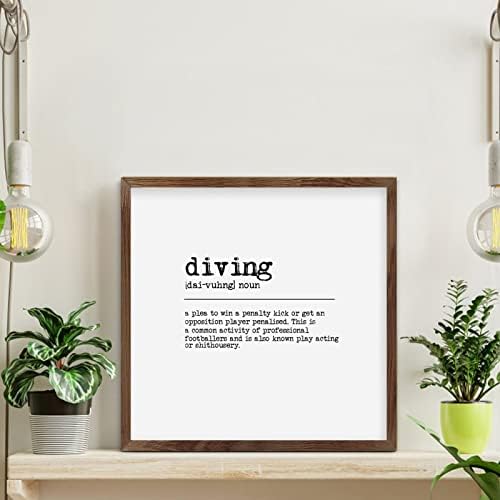 Distressed Wood Framed Wall Decor Sign 12x12in