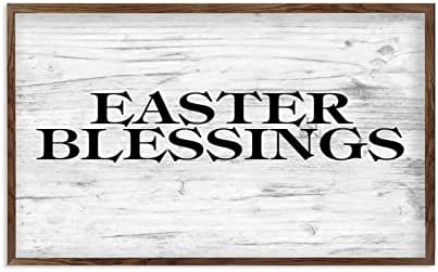 Easter Blessings Wooden Plaque Sign Farmhouse Decor 13x21