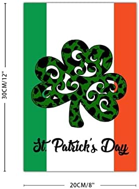Personalized Irish Shamrock Flag Wooden Sign 8x12in