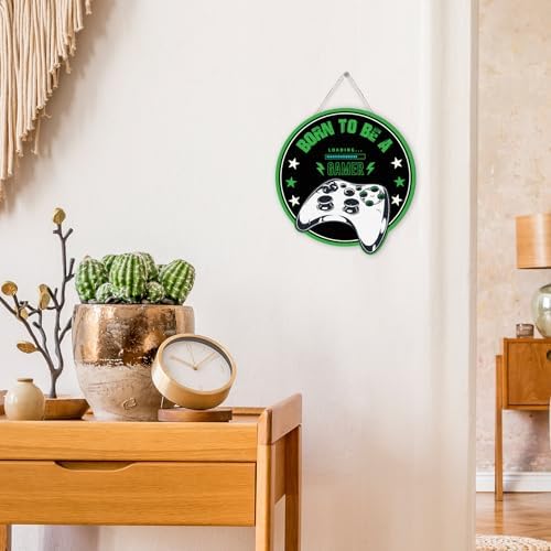 MOTERMATE Gaming Room Sign Decor 12x12 Inch