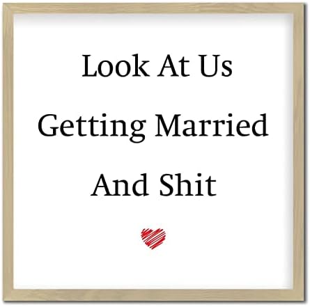 Valentines Day Couples Getting Married Wooden Wall Sign