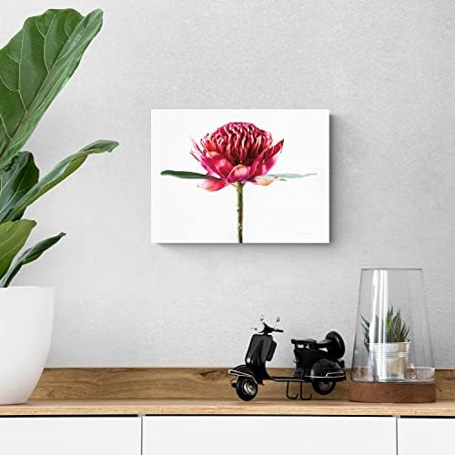 Waratah Flower Wood Plaque 12x16 Wall Decor