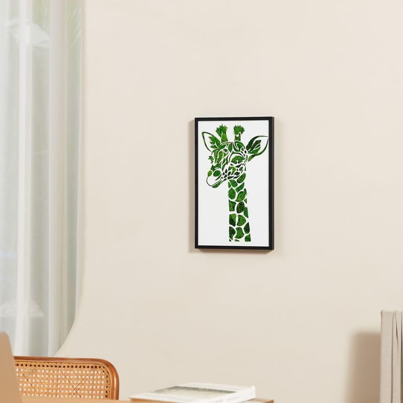 ETICIAN Metal Art Giraffe Wall Pediment Decor