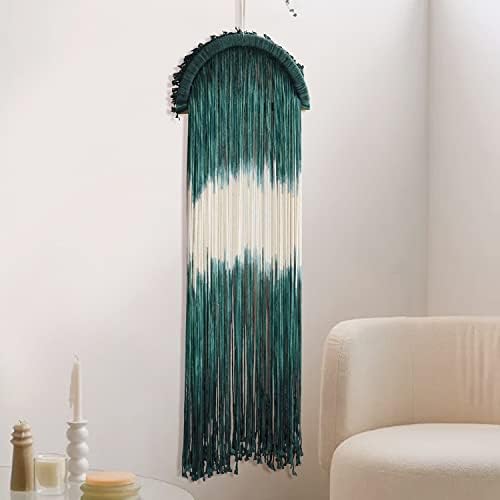 Flber Boho Macrame Wall Hanging Green Decor