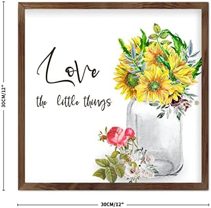 Modern Wall Decoration Framed Wooden Sign 12x12
