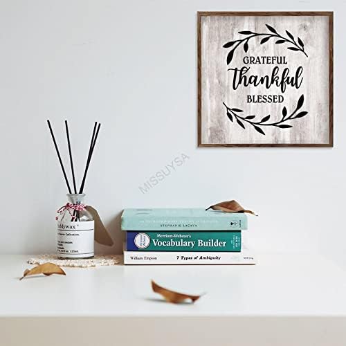 Framed Wood Sign 7x7 Rustic Farmhouse Wall Decor