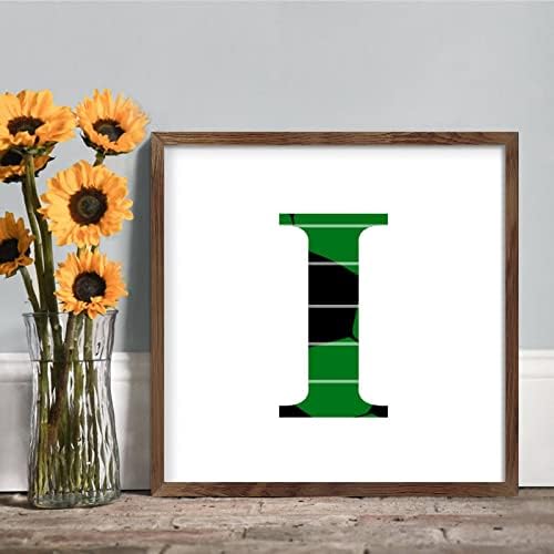 Sport Theme Green Black Soccer Alphabet Wall Sign