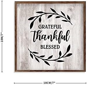 Framed Wood Sign 7x7 Rustic Farmhouse Wall Decor
