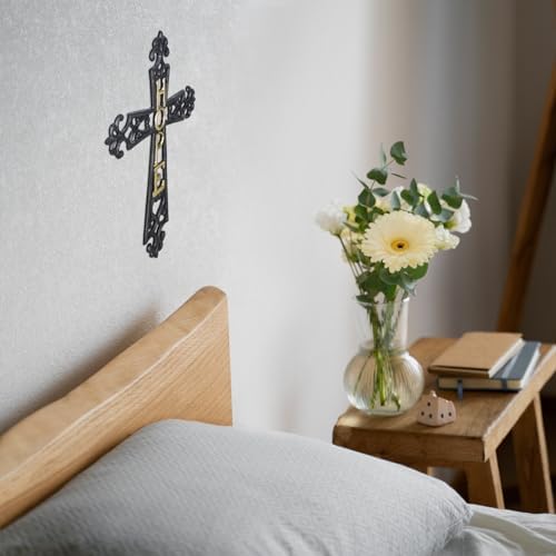 DreamsEden Cast Iron Wall Cross Hope Decor