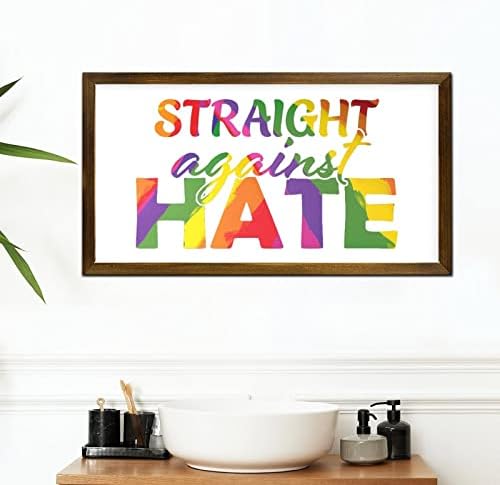 LGBTQ Pride Wood Wall Sign 12x22 Inches