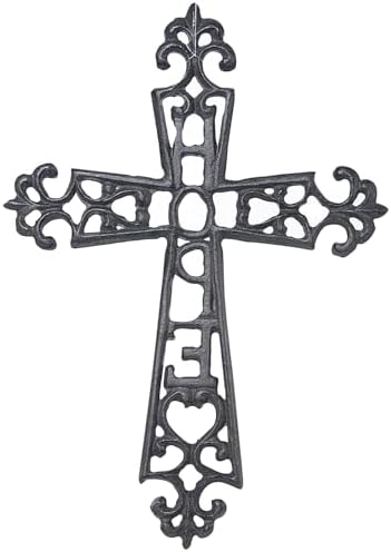 DreamsEden Cast Iron Wall Cross Hope Decor
