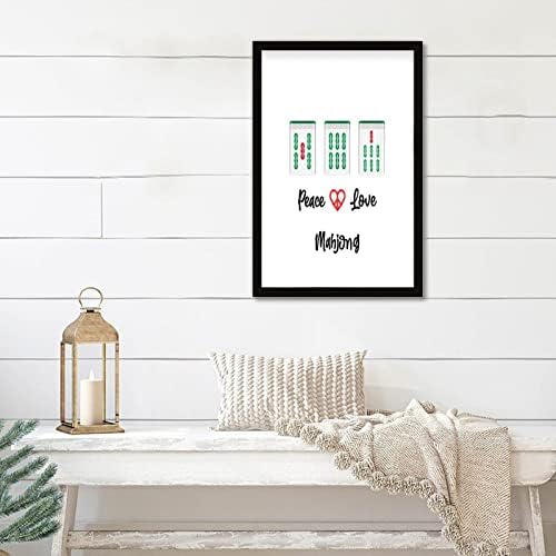 Mahjong Tiles Wall Art 8x12in Framed Display