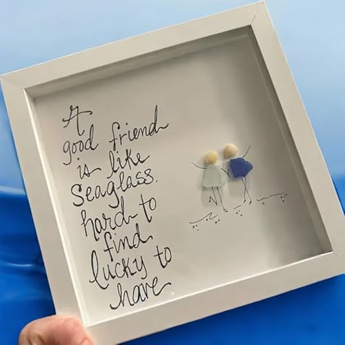 CQSVUJ Friendship Sea Glass Wall Art Decor