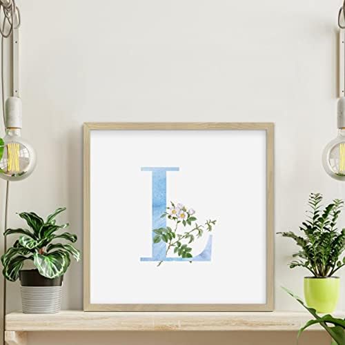 Funny Wood Framed Wall Decor Sign with L Initial