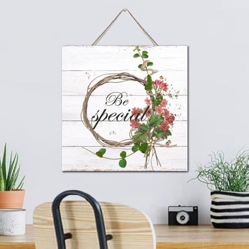 Be Special Distressed Wall Decor 12x12 Inch Wood Sign