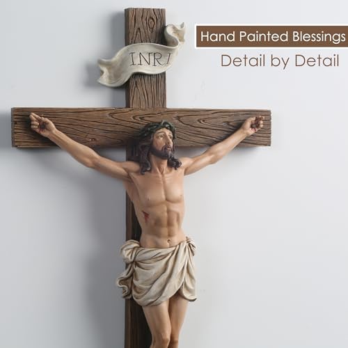 Grace4Joy 9 Inch Wall Cross for Catholic Home Decor