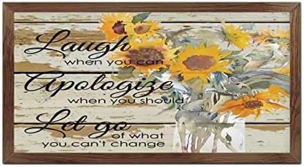 Inspirational Framed Wood Wall Sign 12x22 Inch 1