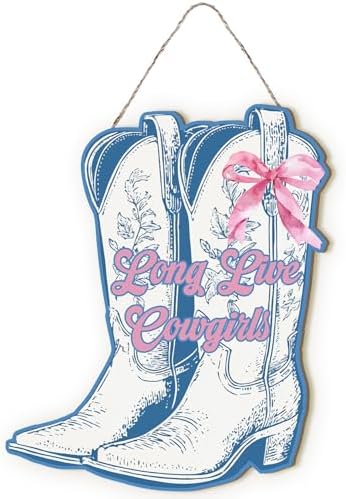 MOTERMATE Preppy Cowgirl Sign Decor 8x10 Inch