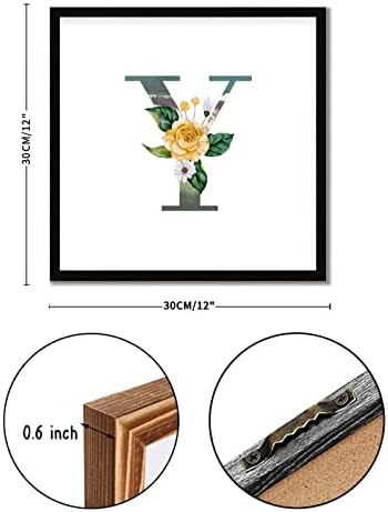 Flowers Camouflage Initial Y Farmhouse Wood Sign 12x12