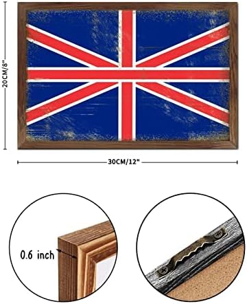 UK Flag Farmhouse Wood Sign for Home Decor